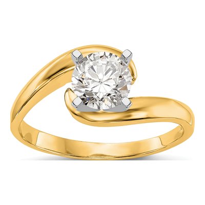 14K Yellow Gold Solitaire Engagement Ring Mounting