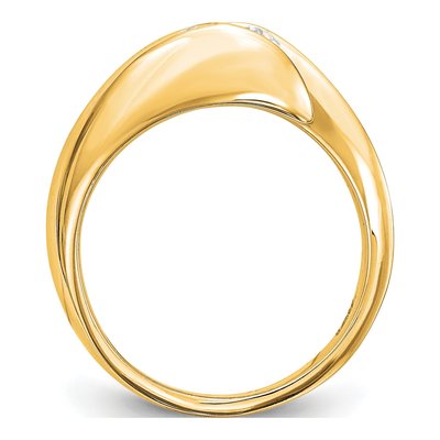 14K Yellow Gold Bezel Solitaire Engagement Ring Mounting – view 2