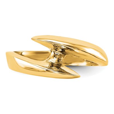 14K Yellow Gold Bezel Solitaire Engagement Ring Mounting – view 5