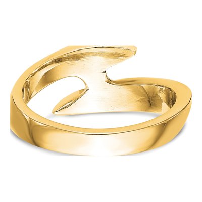 14K Yellow Gold Bezel Solitaire Engagement Ring Mounting – view 6