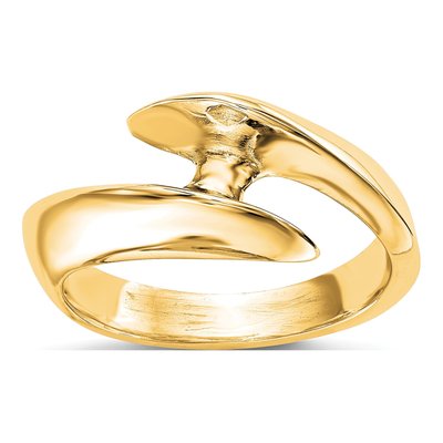 14K Yellow Gold Bezel Solitaire Engagement Ring Mounting – view 8