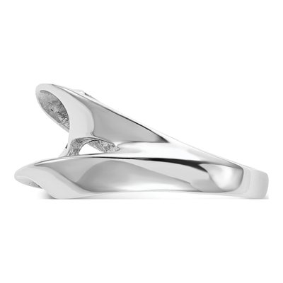 14K White Gold Peg-Set Round Engagement Ring Mounting – view 4