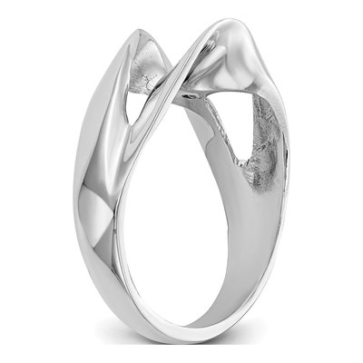 14K White Gold Peg-Set Round Engagement Ring Mounting – view 7