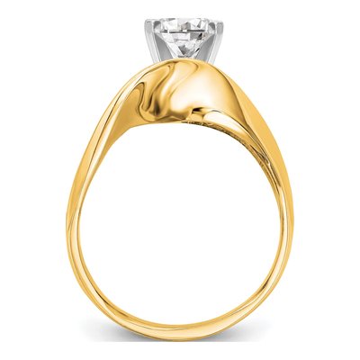 14K Yellow Gold Solitaire Engagement Ring Mounting – view 2