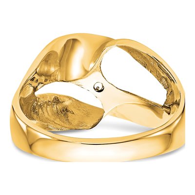 14K Yellow Gold Solitaire Engagement Ring Mounting – view 5