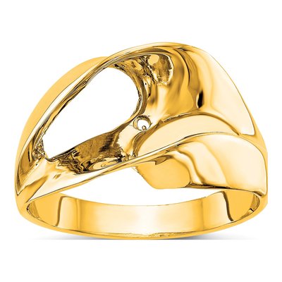 14K Yellow Gold Solitaire Engagement Ring Mounting – view 7