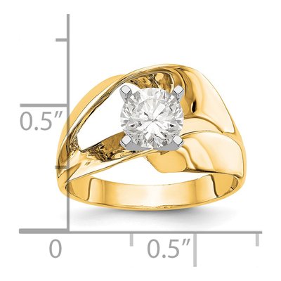 14K Yellow Gold Solitaire Engagement Ring Mounting – view 8