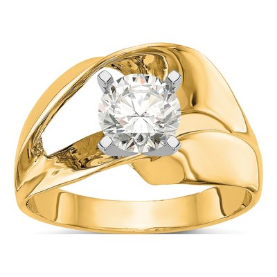 14K Yellow Gold Solitaire Engagement Ring Mounting