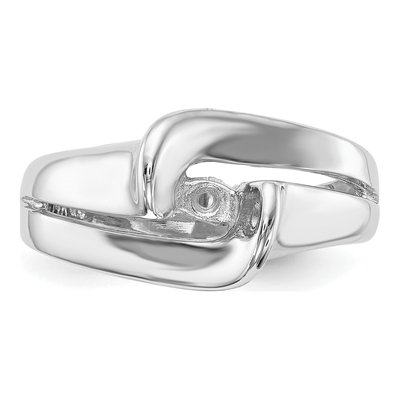 14K White Gold Solitaire Engagement Ring Mounting – view 4