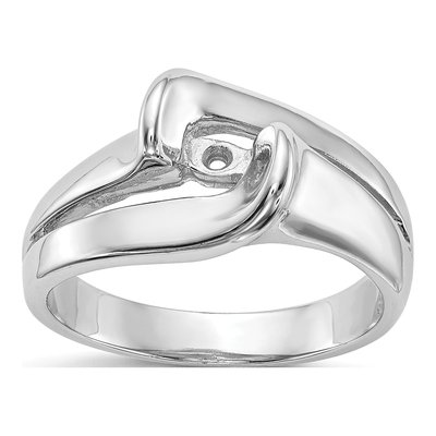 14K White Gold Solitaire Engagement Ring Mounting – view 7
