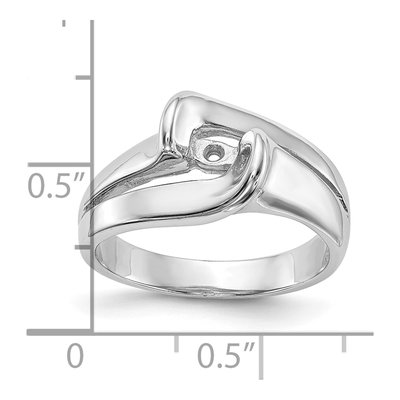 14K White Gold Solitaire Engagement Ring Mounting – view 8
