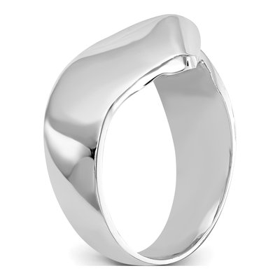 14K White Gold Bypass Solitaire Engagement Ring Mounting – view 6