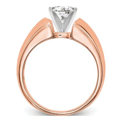 14K Rose Gold Solitaire Engagement Ring Mounting – view 2