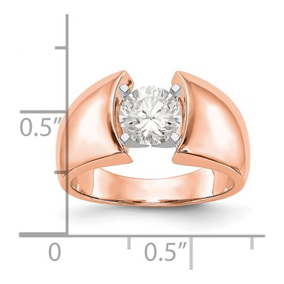 14K Rose Gold Solitaire Engagement Ring Mounting – view 3