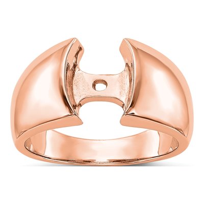 14K Rose Gold Solitaire Engagement Ring Mounting – view 8