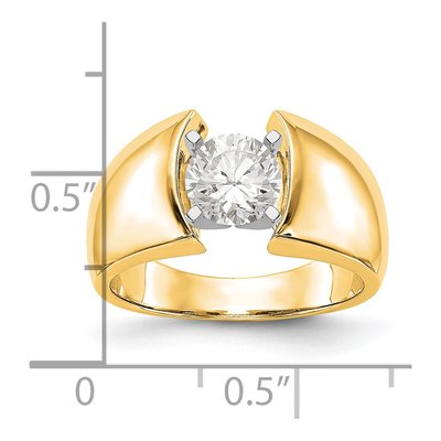 14K Yellow Gold Solitaire Engagement Ring Mounting – view 3