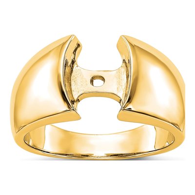 14K Yellow Gold Solitaire Engagement Ring Mounting – view 8