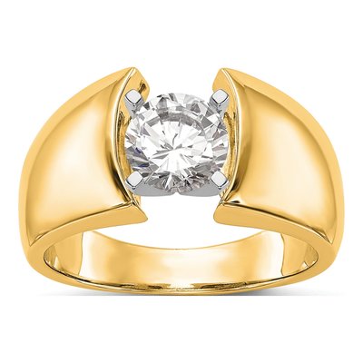 14K Yellow Gold Solitaire Engagement Ring Mounting
