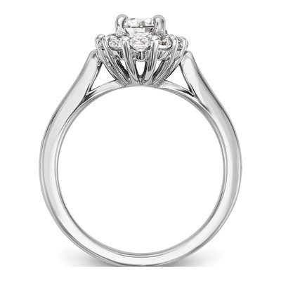 14K White Gold Oval Halo Ring Mounting – view 3