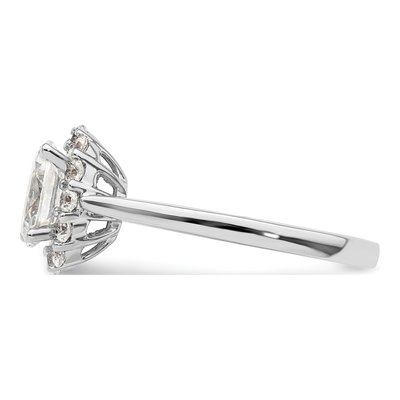 14K White Gold Diamond Halo Engagement Ring Semi-Mount – view 5