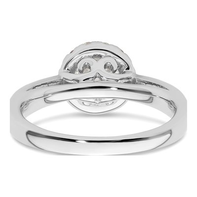 14K White Gold Diamond Halo Engagement Ring Semi-Mount – view 6