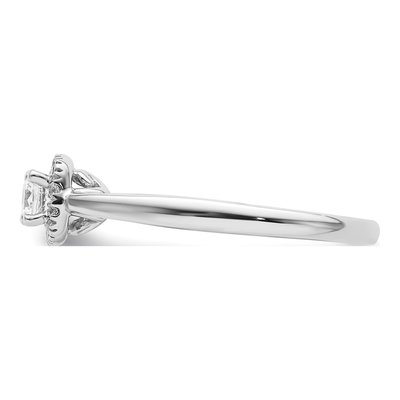 14K White Gold Diamond Halo Engagement Ring Semi-Mount – view 4