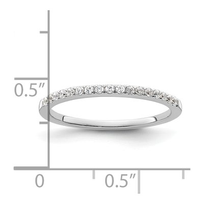 14K White Gold 1/6 ct tw Lab-Grown Diamond Wedding Band – view 8