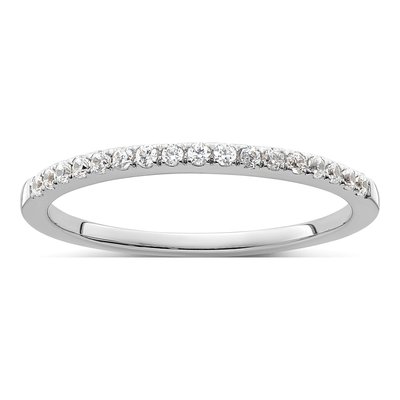 14K White Gold 1/6 ct tw Lab-Grown Diamond Wedding Band