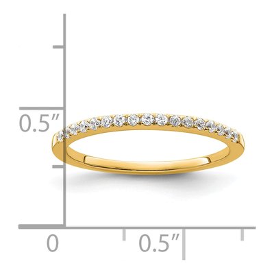 14K Yellow Gold 1/6 ct tw Lab-Grown Diamond Wedding Band – view 7