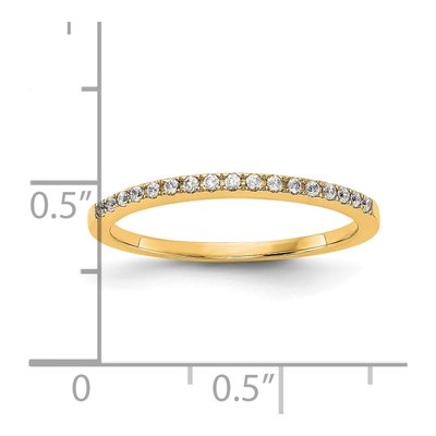 14K Yellow Gold 1/4 ct tw Lab-Grown Diamond Wedding Band – view 7