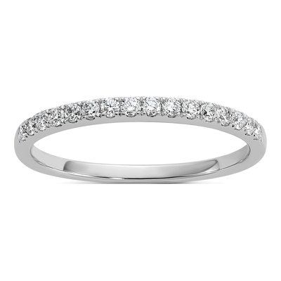 14K White Gold 1/4 ct tw Diamond Wedding Band