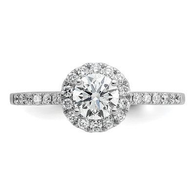 14K White Gold 3/4 ct tw Lab-Grown Diamond Halo Engagement Ring – view 5