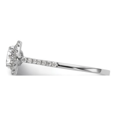 14K White Gold Diamond Halo Ring Mounting – view 4