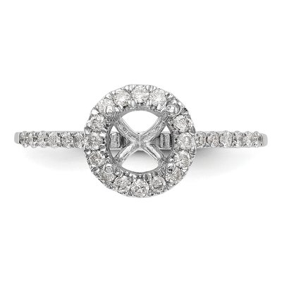 14K White Gold Diamond Halo Ring Mounting – view 5
