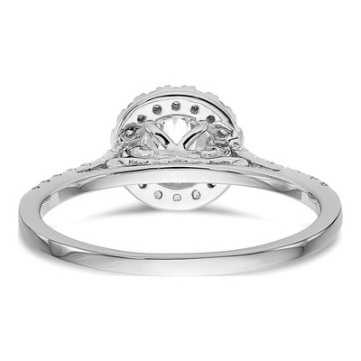 14K White Gold Diamond Halo Ring Mounting – view 6