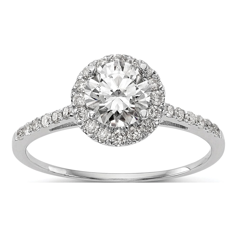 14K White Gold Diamond Halo Ring Mounting