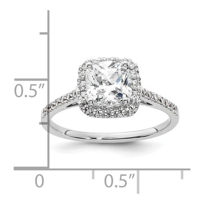 14K Two-Tone Gold Diamond Halo Engagement Ring Semi-Mount – view 8