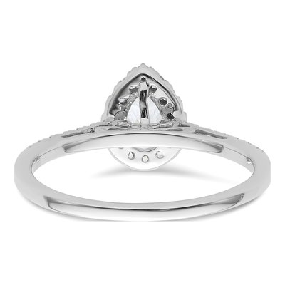 14K White Gold Diamond Halo Engagement Ring Semi-Mount – view 6