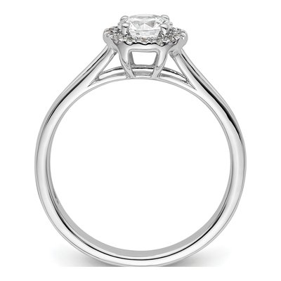 14K White Gold Diamond Halo Ring Mounting – view 3