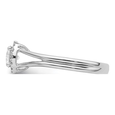 14K White Gold Diamond Halo Ring Mounting – view 5