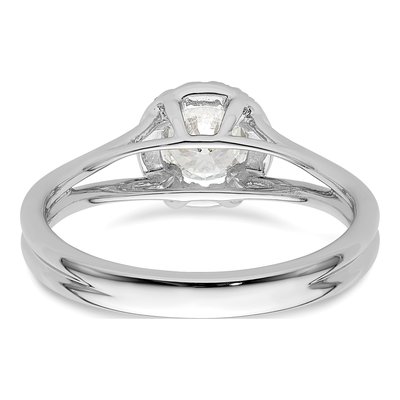 14K White Gold Diamond Halo Ring Mounting – view 7