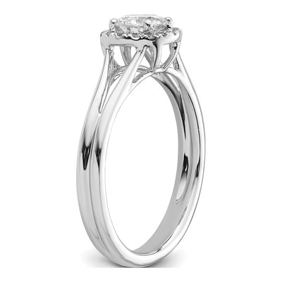 14K White Gold Diamond Halo Ring Mounting – view 8