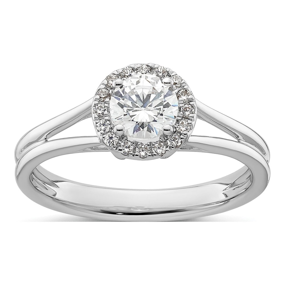 14K White Gold Diamond Halo Ring Mounting
