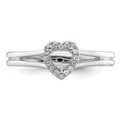 14K White Gold Diamond Halo Engagement Ring Semi-Mount – view 5