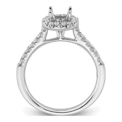 14K White Gold 3/4 ct tw Lab-Grown Diamond Halo Engagement Ring – view 3