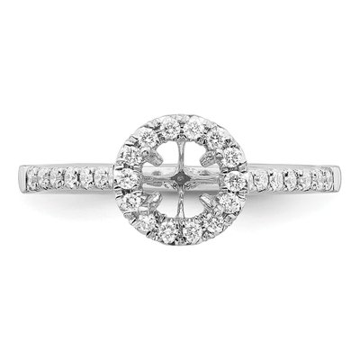 14K White Gold 3/4 ct tw Lab-Grown Diamond Halo Engagement Ring – view 5