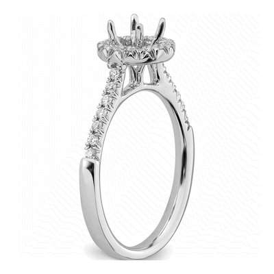14K White Gold 3/4 ct tw Lab-Grown Diamond Halo Engagement Ring – view 7