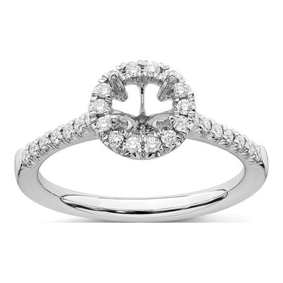 14K White Gold 3/4 ct tw Lab-Grown Diamond Halo Engagement Ring – view 8
