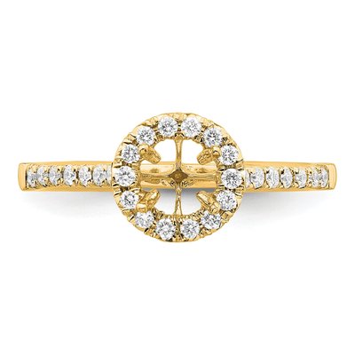 14K Yellow Gold 3/4 ct tw Lab-Grown Diamond Halo Engagement Ring – view 5