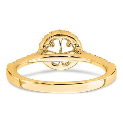 14K Yellow Gold 3/4 ct tw Lab-Grown Diamond Halo Engagement Ring – view 6